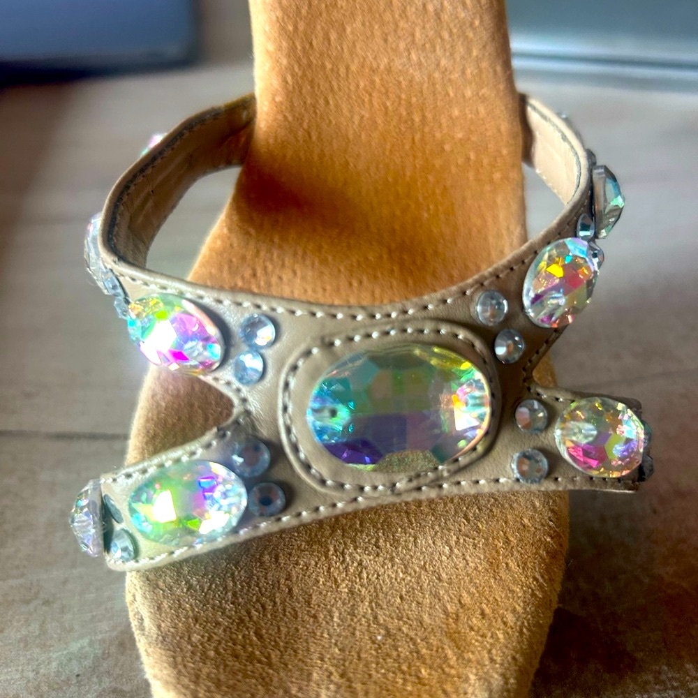 Sparkling Rhinestone Strap Heels - image 3